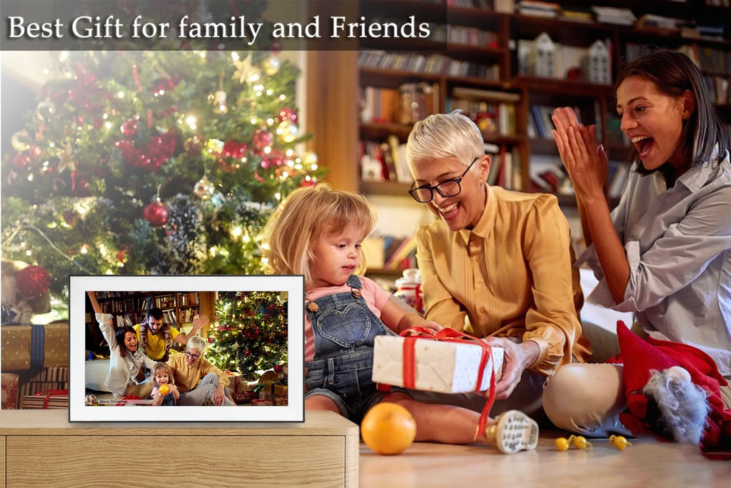 15.6" Wifi Digital Picture Frame 1920X1080 FHD IPS Touch Screen 32GB, Large Digital Frame Thanksgiving Gift