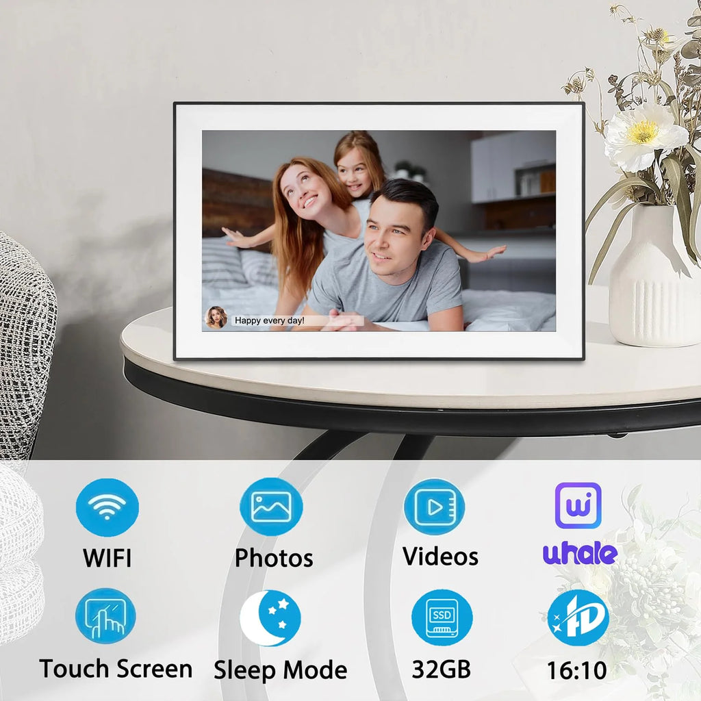 15.6" Wifi Digital Picture Frame 1920X1080 FHD IPS Touch Screen 32GB, Large Digital Frame Thanksgiving Gift